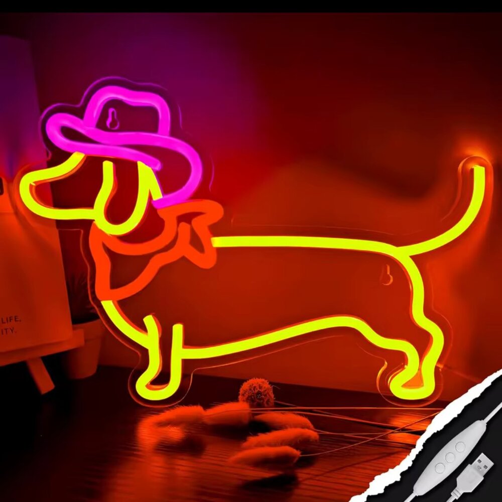 WEENIE DOG NEON LED SIGN